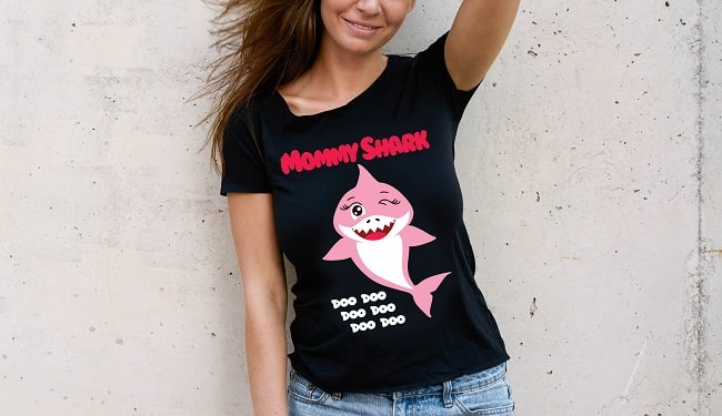 Mommy Shark Groove T-shirt SVG Image File Download