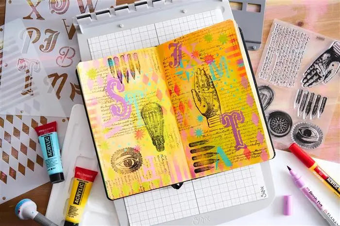 My Favorite Things Clear Stamps Set w/ Stencils - Studio - Mark Montano - Sizzix