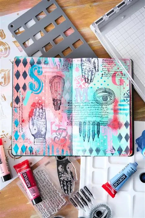 My Favorite Things Clear Stamps Set w/ Stencils - Studio - Mark Montano - Sizzix
