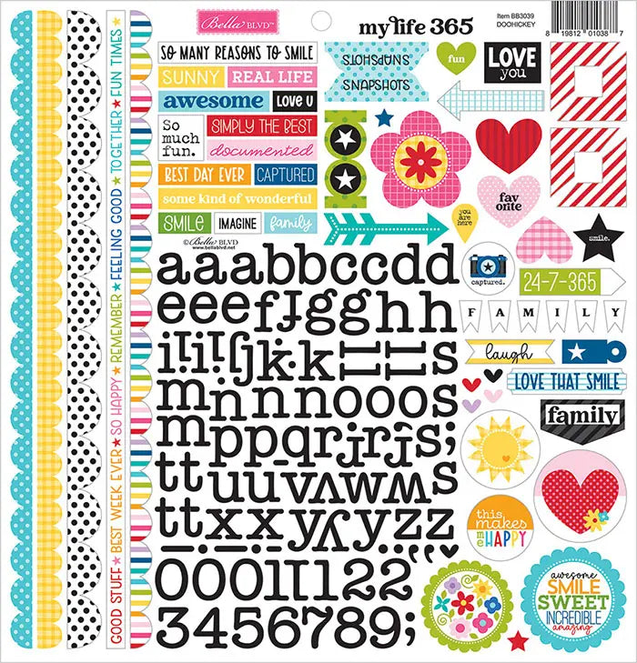 My Life 365 Doohickey Cardstock Stickers - Bella Blvd
