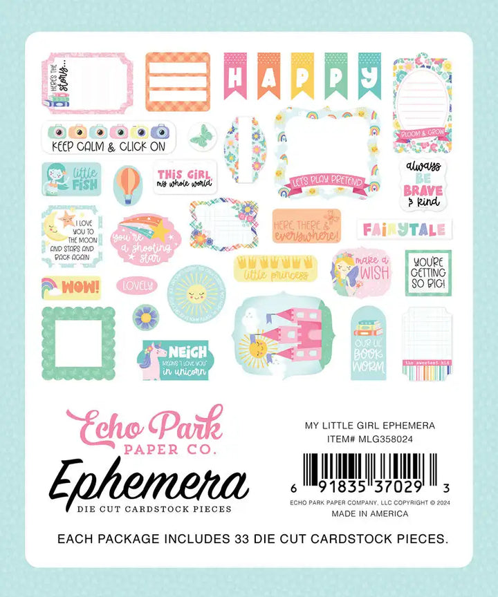 My Little Girl Ephemera - Echo Park