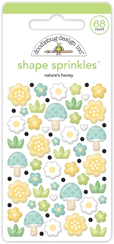 Nature's Honey Shape Sprinkles - Bee Happy - Doodlebug
