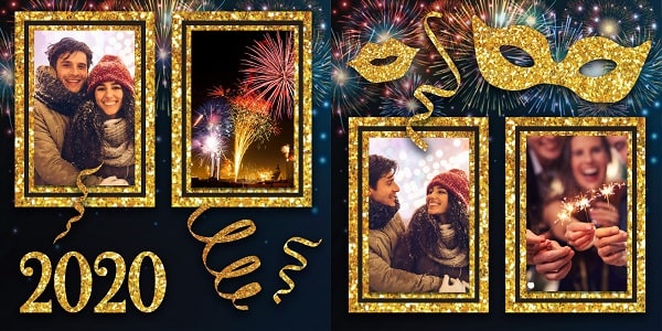 New Year's Eve Layout SVG Image File Download
