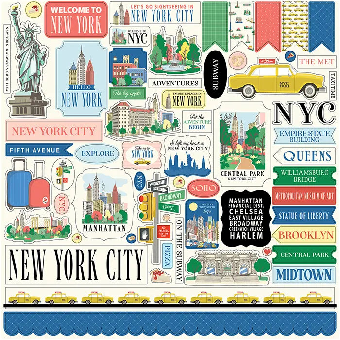 New York City Element Stickers - Carta Bella