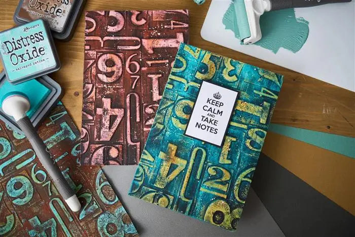 Numbered 3-D Texture Fades Embossing Folder Large/A5 - Tim Holtz - Sizzix