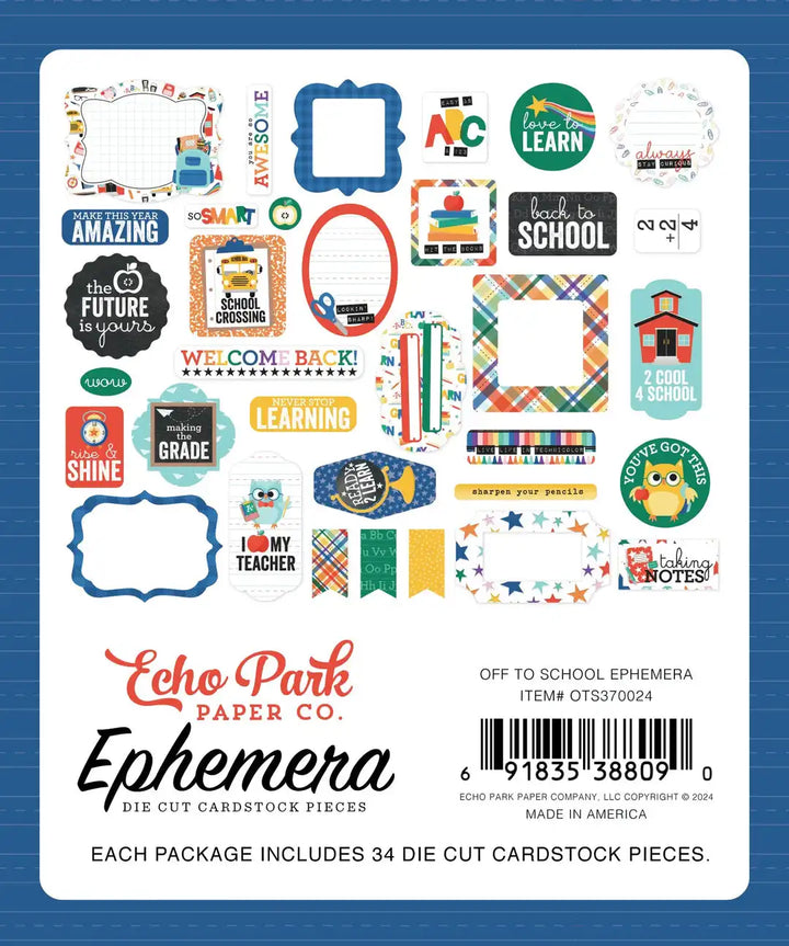 Off To School Ephemera - Echo Park