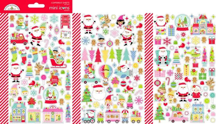 Oh What Fun Mini Icons Stickers - Doodlebug