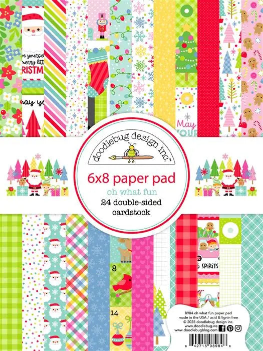 Oh What Fun Paper Pad, 6" x 8" - Doodlebug