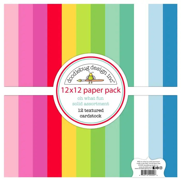 Oh What Fun Textured Cardstock Assortment Pack - Doodlebug