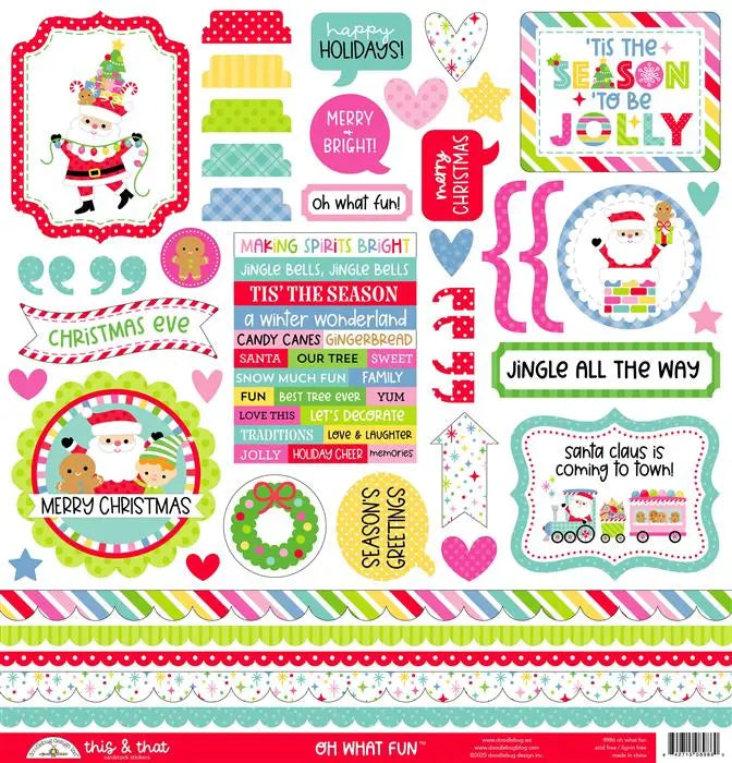 Oh What Fun This & That Stickers - Doodlebug