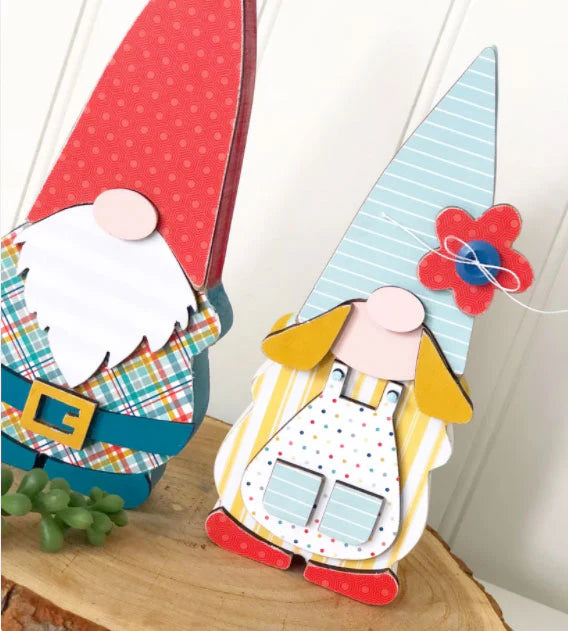 Olive & Odi Gnome Couple Unfinished Wood Craft - Foundations Decor