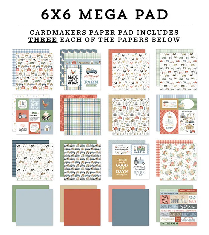 View 2 of On The Farm Cardmakers 6" x 6" Mega Pad - Carta Bella