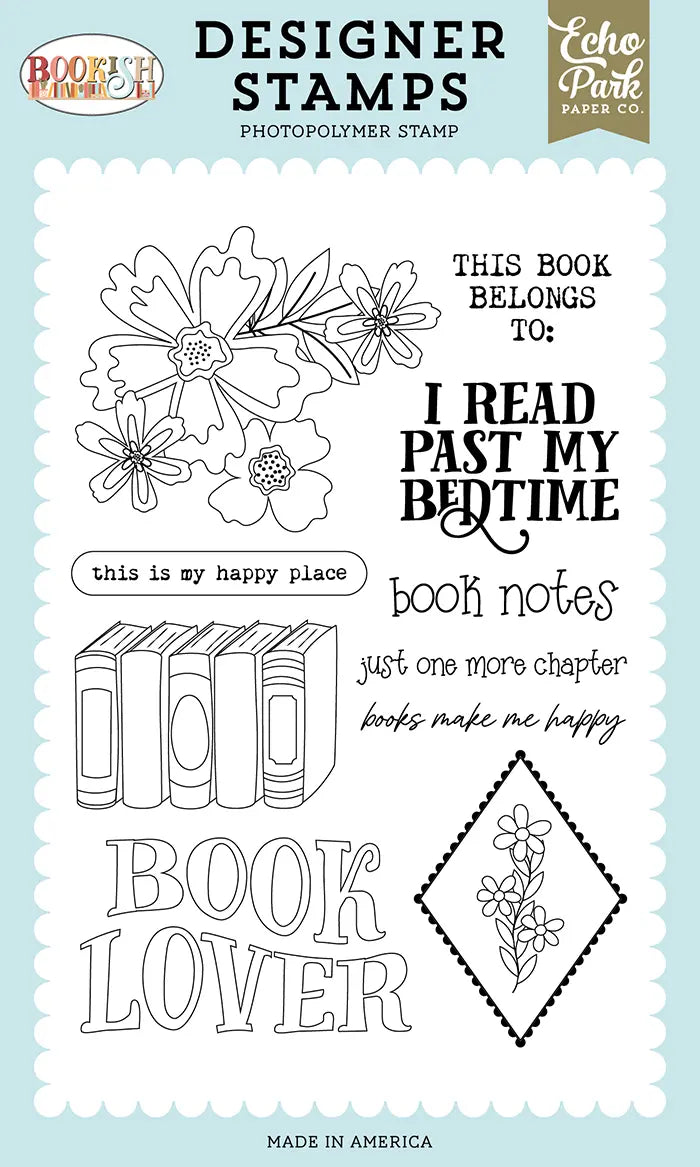 Just One More Chapter Stamp Set - Bookish - Echo Park
