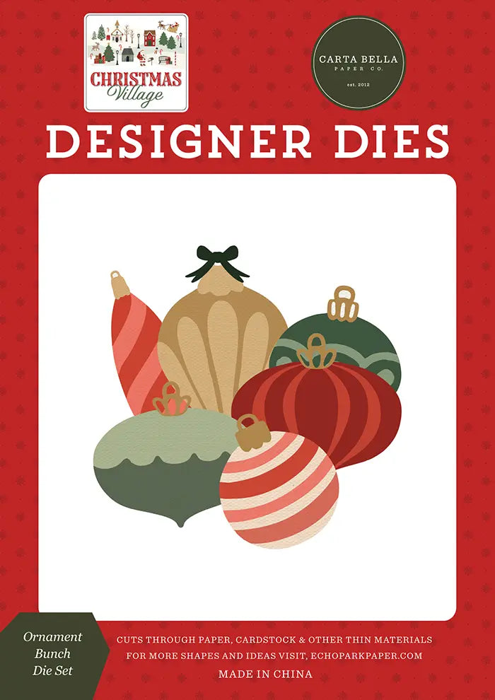 Ornament Bunch Die Set - Christmas Village - Carta Bella