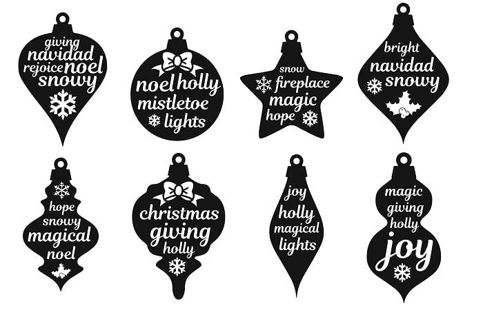 Ornament Word Collage SVG Image File Download