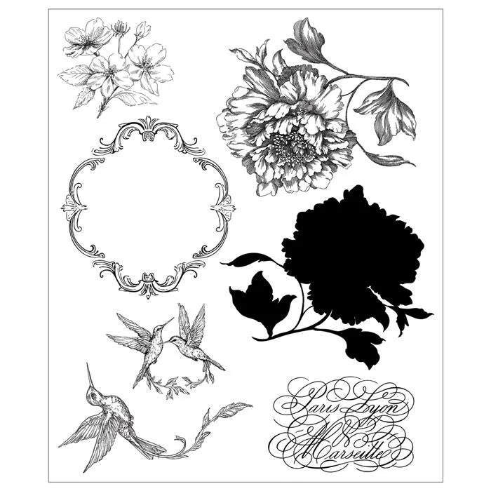 Ornamental Medallions Studio Clear Stamp Set, 5" x 8" (7 pack) by Willow Wolfe - Sizzix