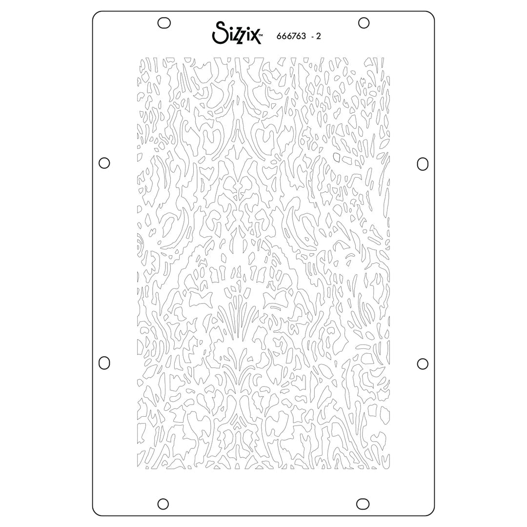 View 4 of Ornate Clear Stamps Set w/ Layering Stencils - Studio by Vic Hollins - Sizzix