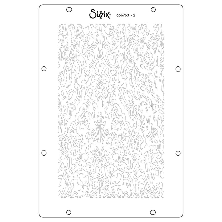 View 4 of Ornate Clear Stamps Set w/ Layering Stencils - Studio by Vic Hollins - Sizzix