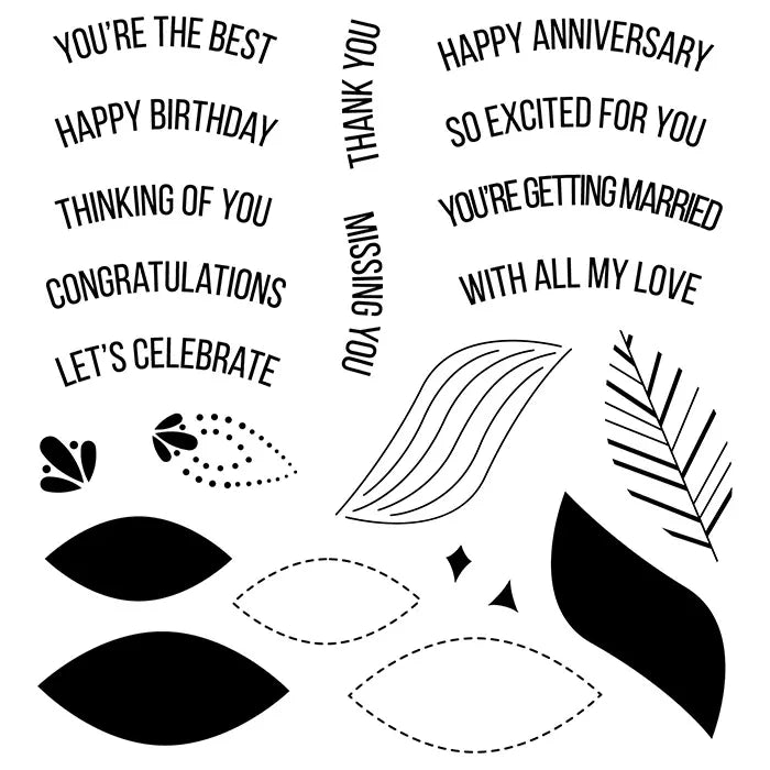 Overarching Sentiments Clear Stamp Set - Catherine Pooler - Sizzix