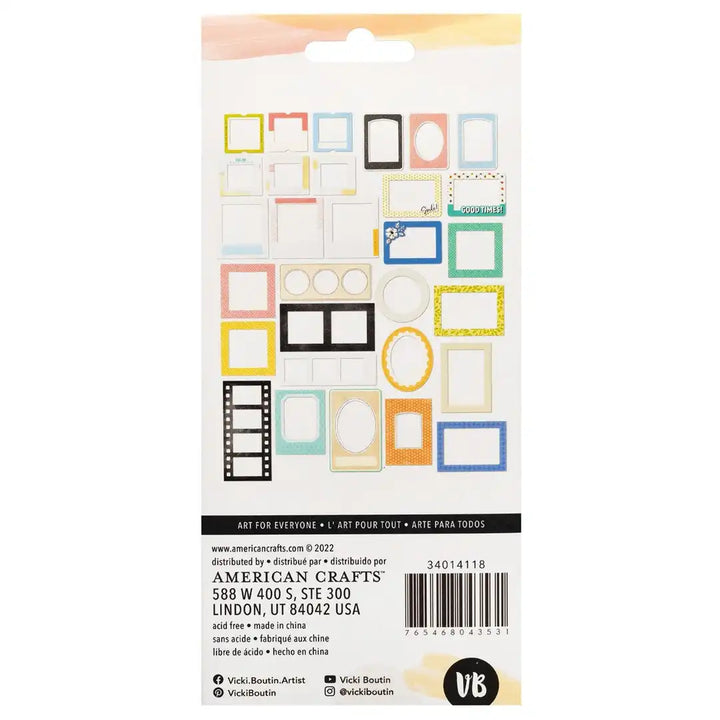 Paperboard Frames - Vicki Boutin - Where To Next Collection - American Crafts