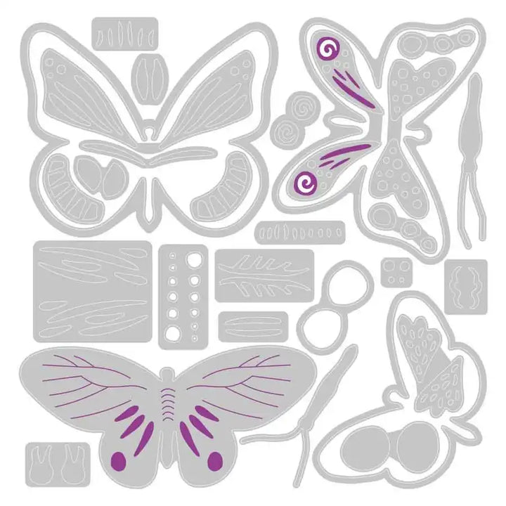 Patterned Butterflies Thinlits Die Set-Jenna Rushforth-Sizzix