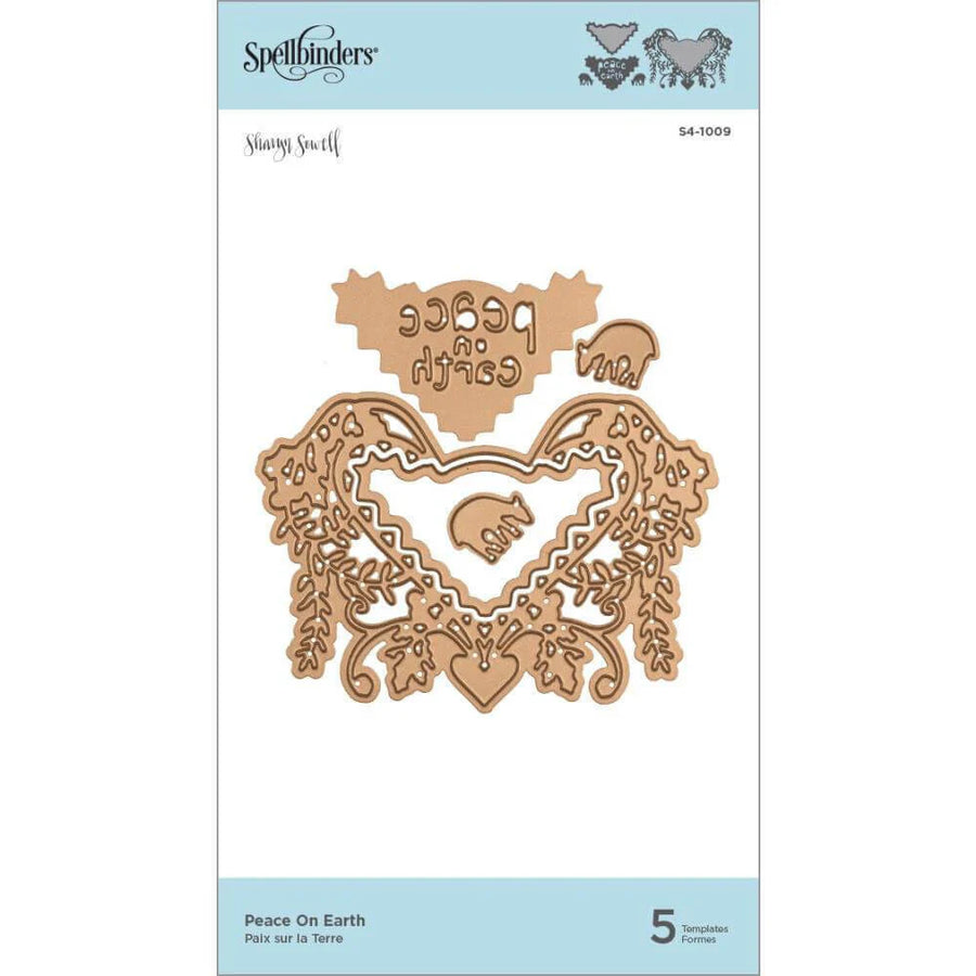 Peace On Earth Etched Dies - Shapeabilities - 2019 Holiday - Sharyn Sowell - Spellbinders