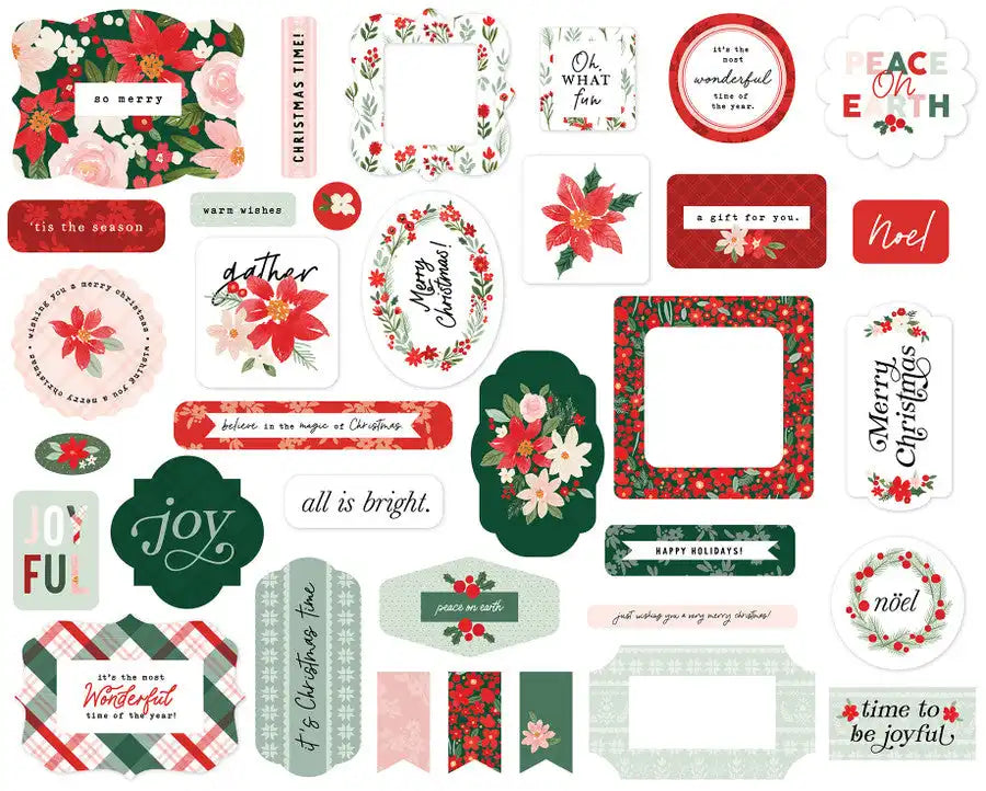 Peaceful Christmas Flora Ephemera - Carta Bella