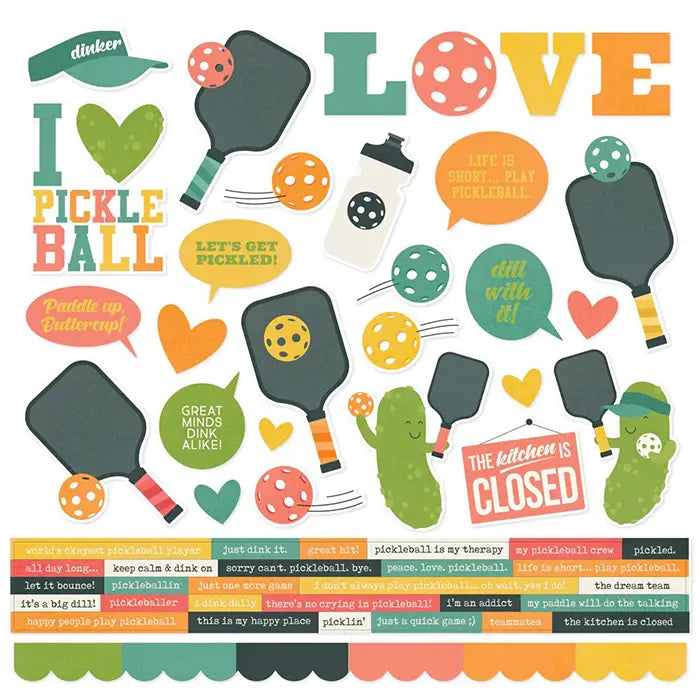 Pickleball Cardstock Stickers - Simple Stories