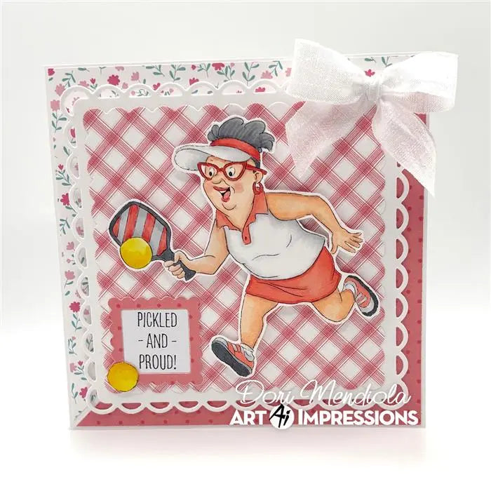 Pickleball Patty Clear Stamp and Die Set - Ai People - Art Impressions