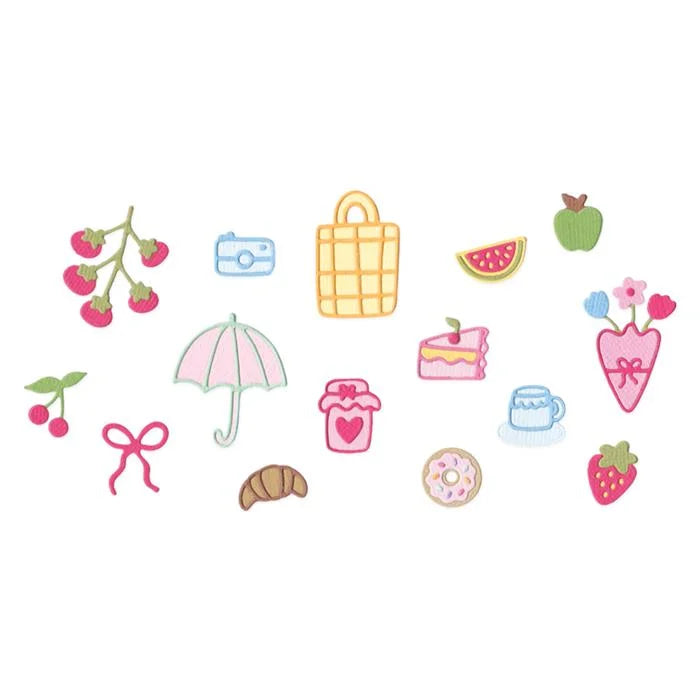 Picnic Treats Thinlits Die Set (18 pack) by Letters by Shells - Sizzix