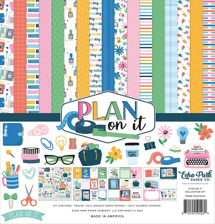 Plan On It Scrapbook Collection Kit, 12" x 12" - Echo Park