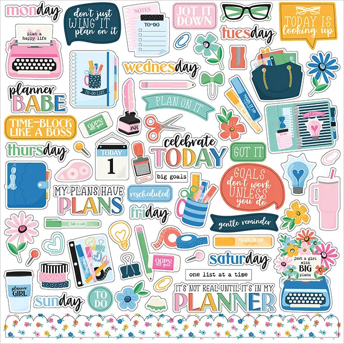Plan On It Scrapbook Collection Kit, 12" x 12" - Echo Park