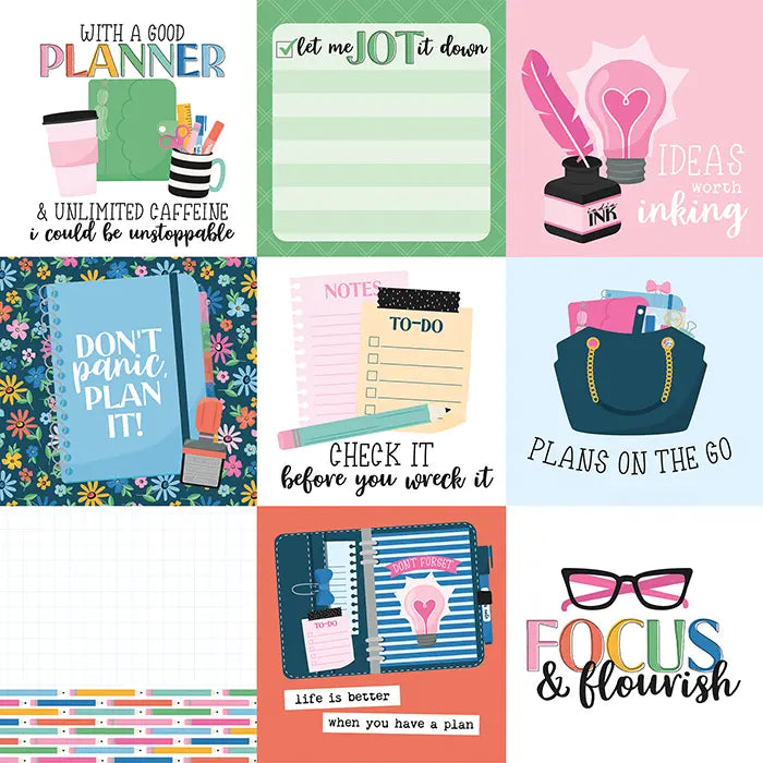 Plan On It Scrapbook Collection Kit, 12" x 12" - Echo Park