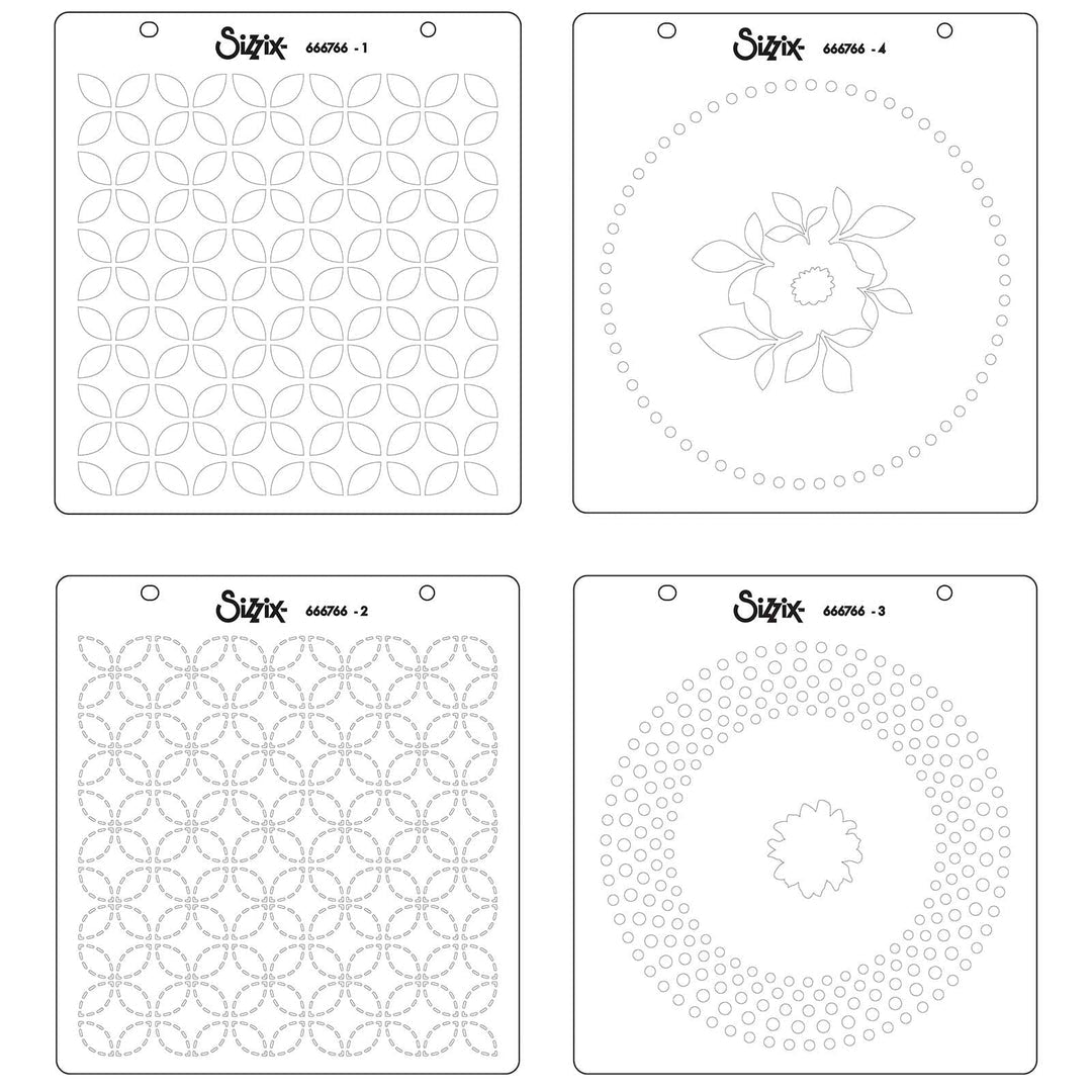 View 5 of Plate and Pattern Layered Stencils - Eileen Hull - Sizzix