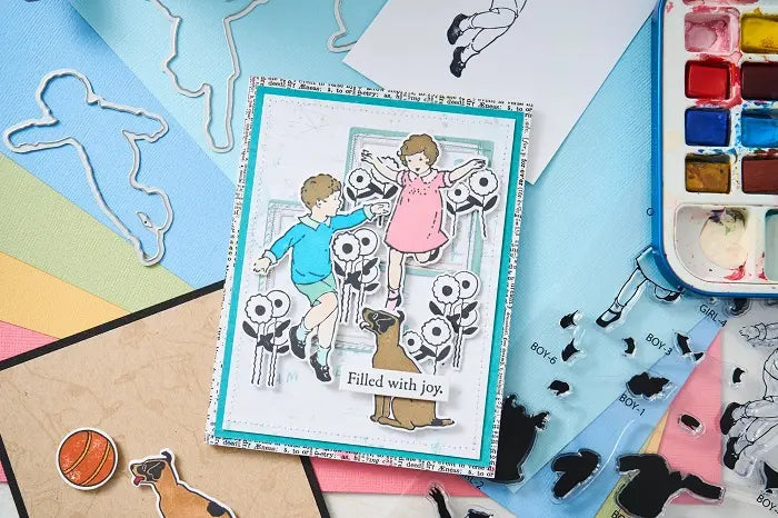 View 2 of Play Time Framelits Dies w/ Stamps - 49 and Market - Sizzix