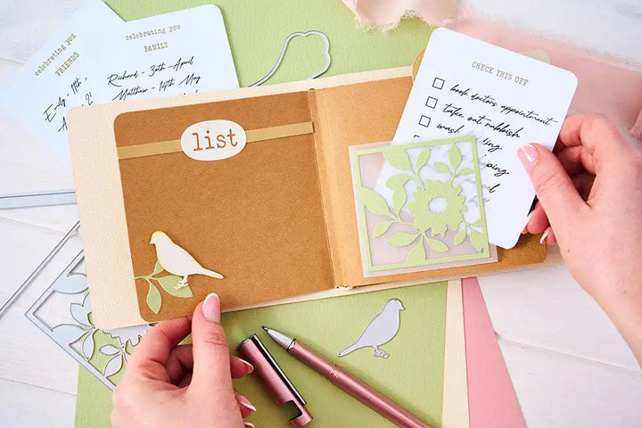 View 2 of Pocket and Paperclips Floral Thinlits Die Set - Eileen Hull - Sizzix