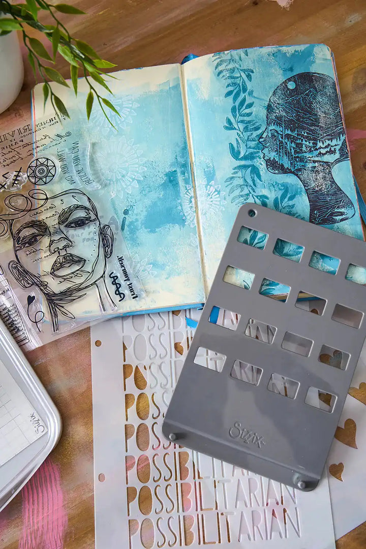 View 8 of Possibilitarian Clear Stamps Set w/ Layering Stencils - Studio by Cat Kerr - Sizzix