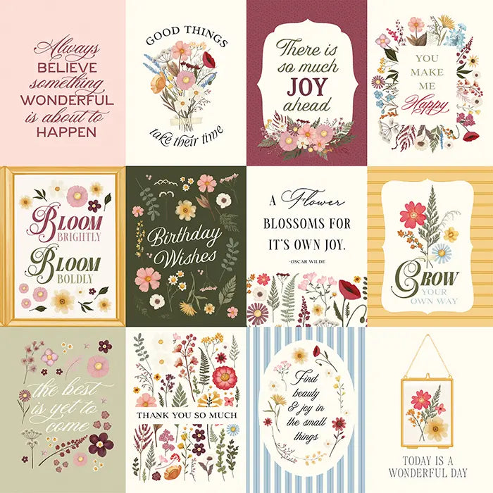 Pressed Floral Scrapbook Collection Kit, 12" x 12" - Carta Bella
