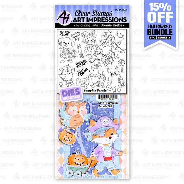 Pumpkin Parade Clear Stamp and Die Set - Halloween - Art Impressions