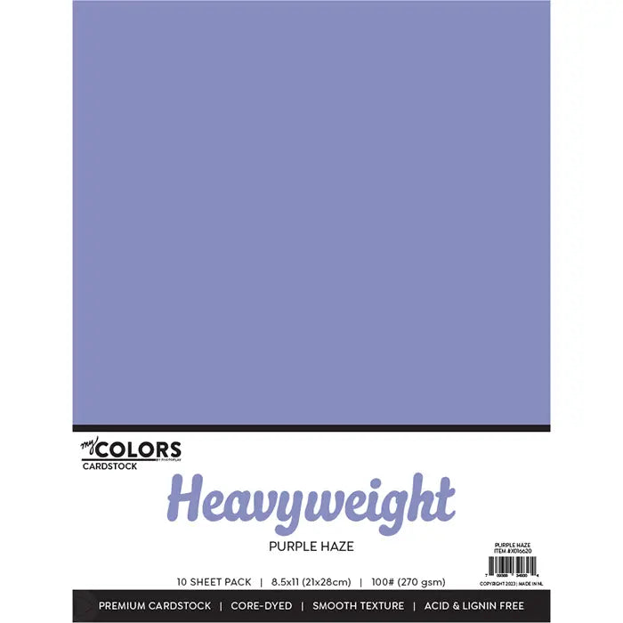 Purple Haze Heavyweight Cardstock Pack, 8.5" x 11" - My Colors - PhotoPlay