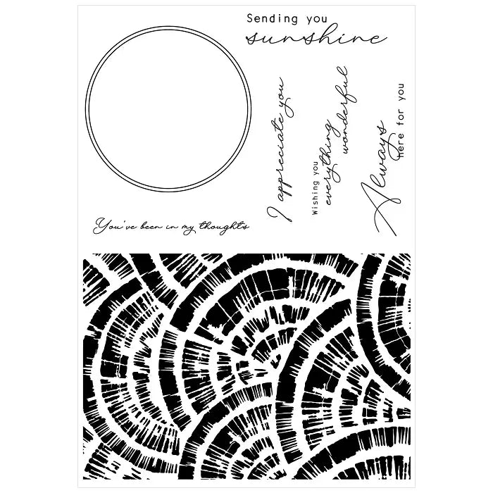 Radiance Creative Coordinations A5 Clear Stamps (7 pack) w/ Framelits Die by Stacey Park - Sizzix