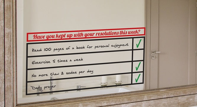 Weekly Resolution Tracker SVG Image File Download for Craft Projects