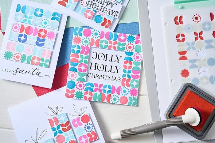 Retro Vibe Rotating Stencil Set - Sizzix
