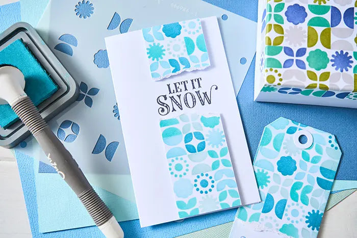 Retro Vibe Rotating Stencil Set - Sizzix