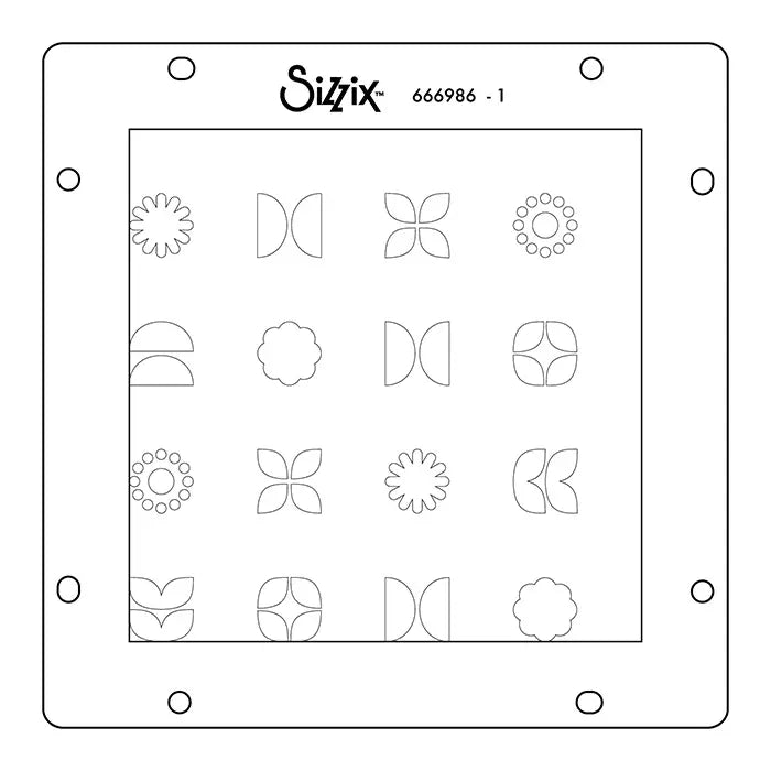 Retro Vibe Rotating Stencil Set - Sizzix