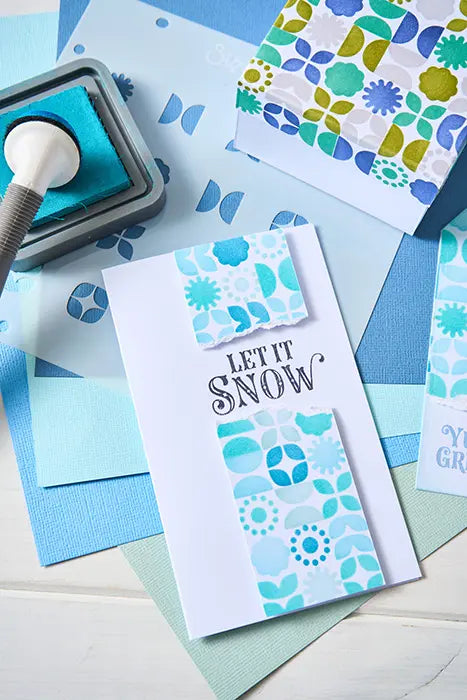 Retro Vibe Rotating Stencil Set - Sizzix