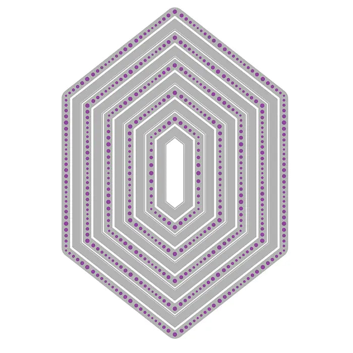 Reversed Belinda Stitched Hexagons Framelits Die Set - Stacey Park - Sizzix