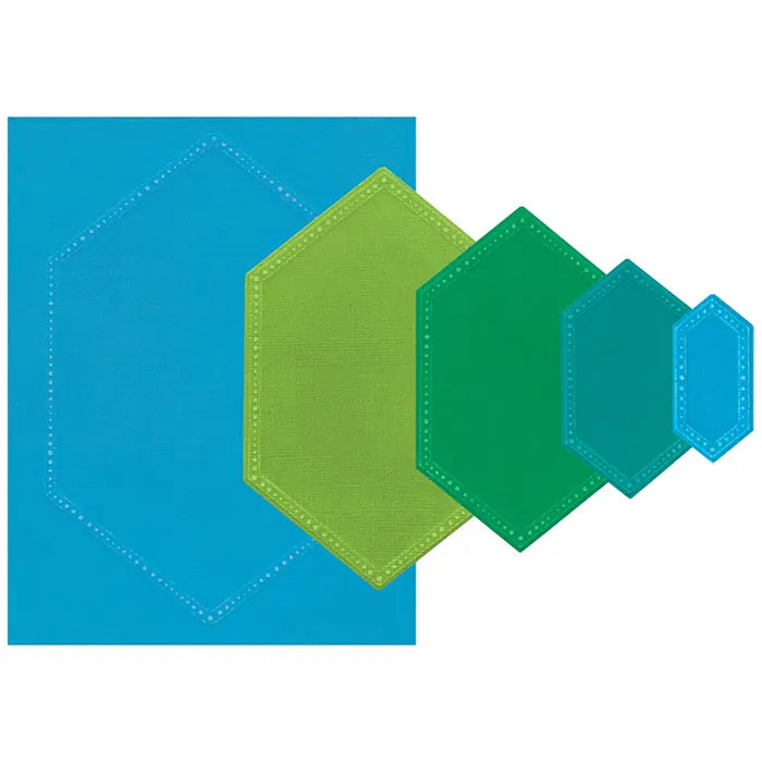Reversed Belinda Stitched Hexagons Framelits Die Set - Stacey Park - Sizzix