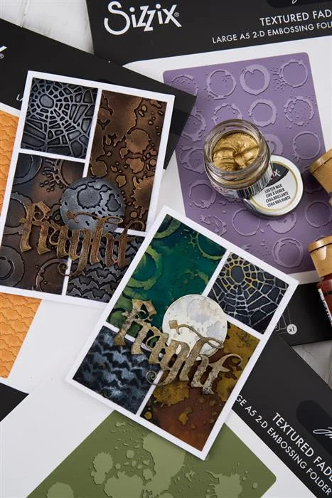 Ringer 2D Texture Fades Embossing Folder (Large/A5) by Tim Holtz (Vault) - Halloween Collection - Sizzix