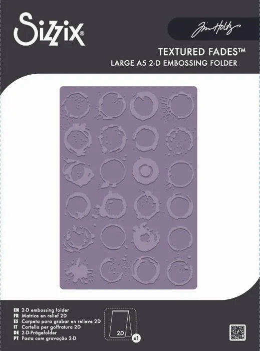 Ringer 2D Texture Fades Embossing Folder (Large/A5) by Tim Holtz (Vault) - Halloween Collection - Sizzix